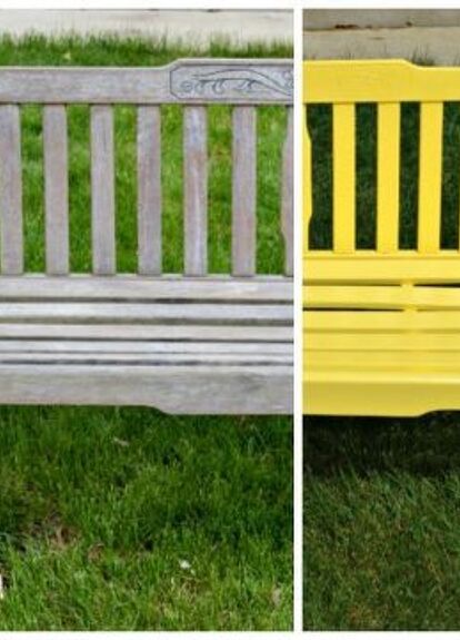 yellow outdoor bench painted wooden sunny yellow bench for the front yard outdoor furniture living painted sunny yellow bench for the front yard hometalk yellow outdoor bench painted wooden sunny yellow bench for the front yard outdoor furniture living painted sunny yellow bench for the front yard hometalk